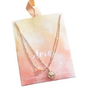 NWT! Aries Necklaces Zodiac sign set gold NEW In packaging